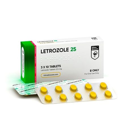 Hilma Biocare Letrozole 2.5 mg estrogen blocking tablets container front view